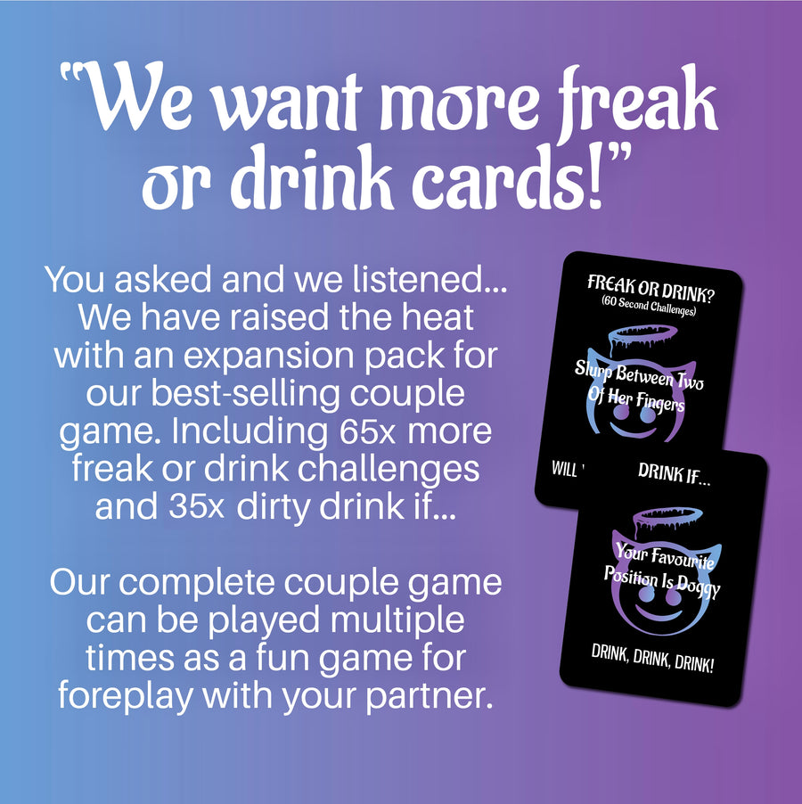 Freak Or Drink Couple Edition 2.0 drinking card game